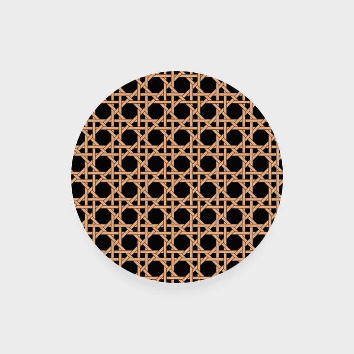 Black Rattan Round Insert for wholesale by Parallel Designs