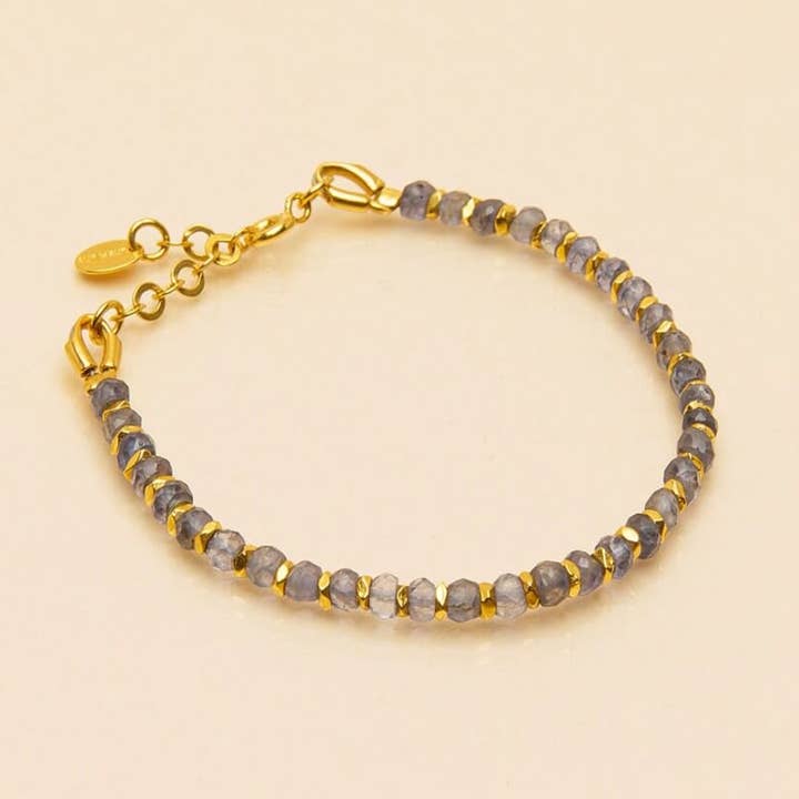 GAYA GROSSES IOLITE ARMBAND für den Großhandel von Une A Une