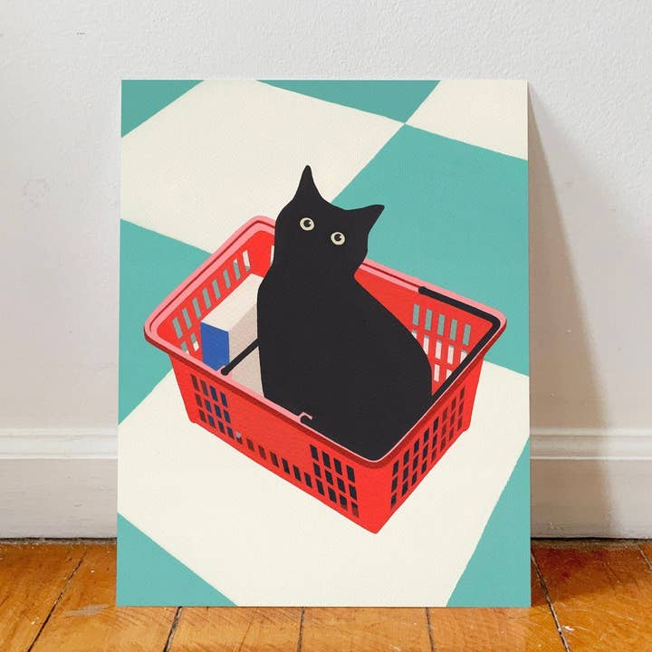 Jen Wang Studios - Wholesale Art Print - Black Cat Art Print4