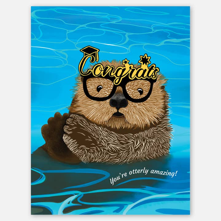 Otterly Amazing - A2 greeting card for wholesale by Paper Slam