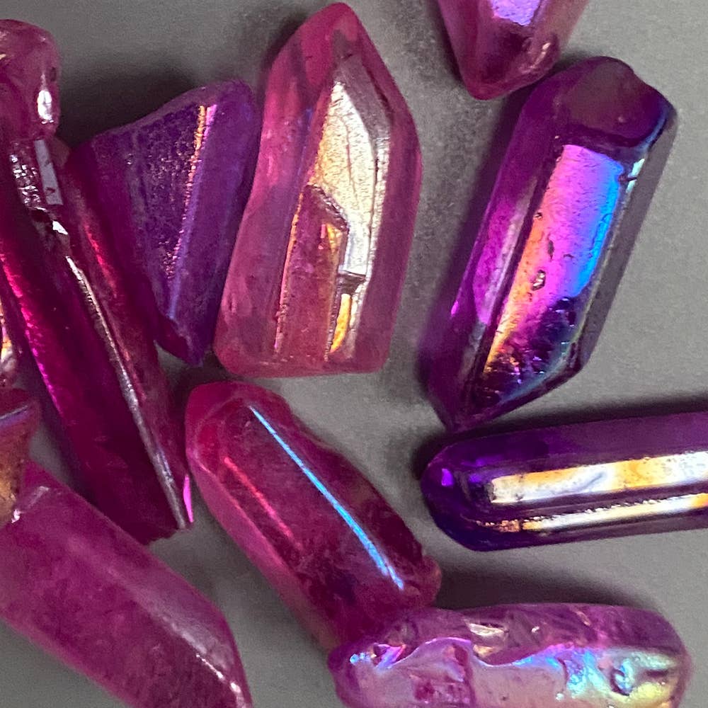 VIE – wholesale Spiritual stone/crystal – Electroplated Quartz Points, 2-3cm, Single23