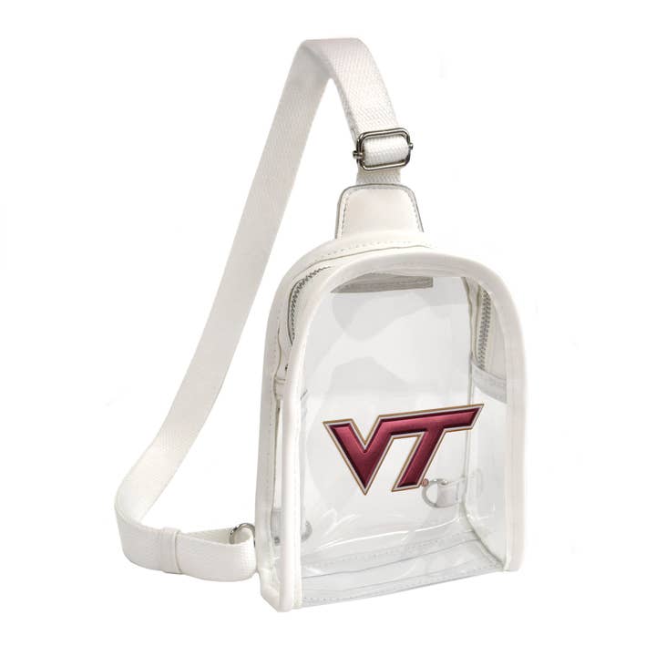 Little Earth Productions - Wholesale Crossbody Bag - Unisex - NCAA Virginia Tech Hokies Clear 3D Mini Sling