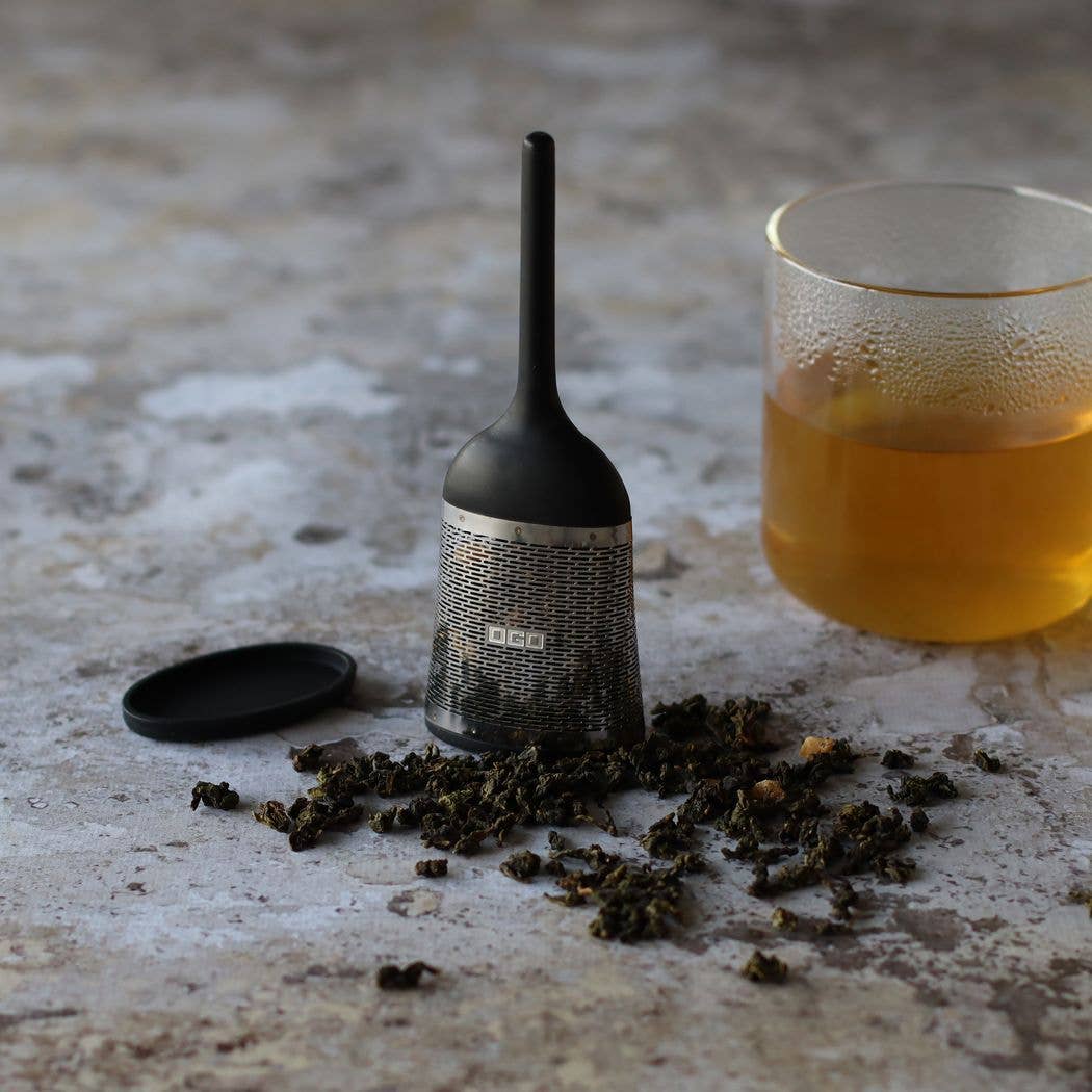 Ogo living - Venta al por mayor Colador/infusor - Infusor de té Gaspard de acero inoxidable con soporte de silicona3