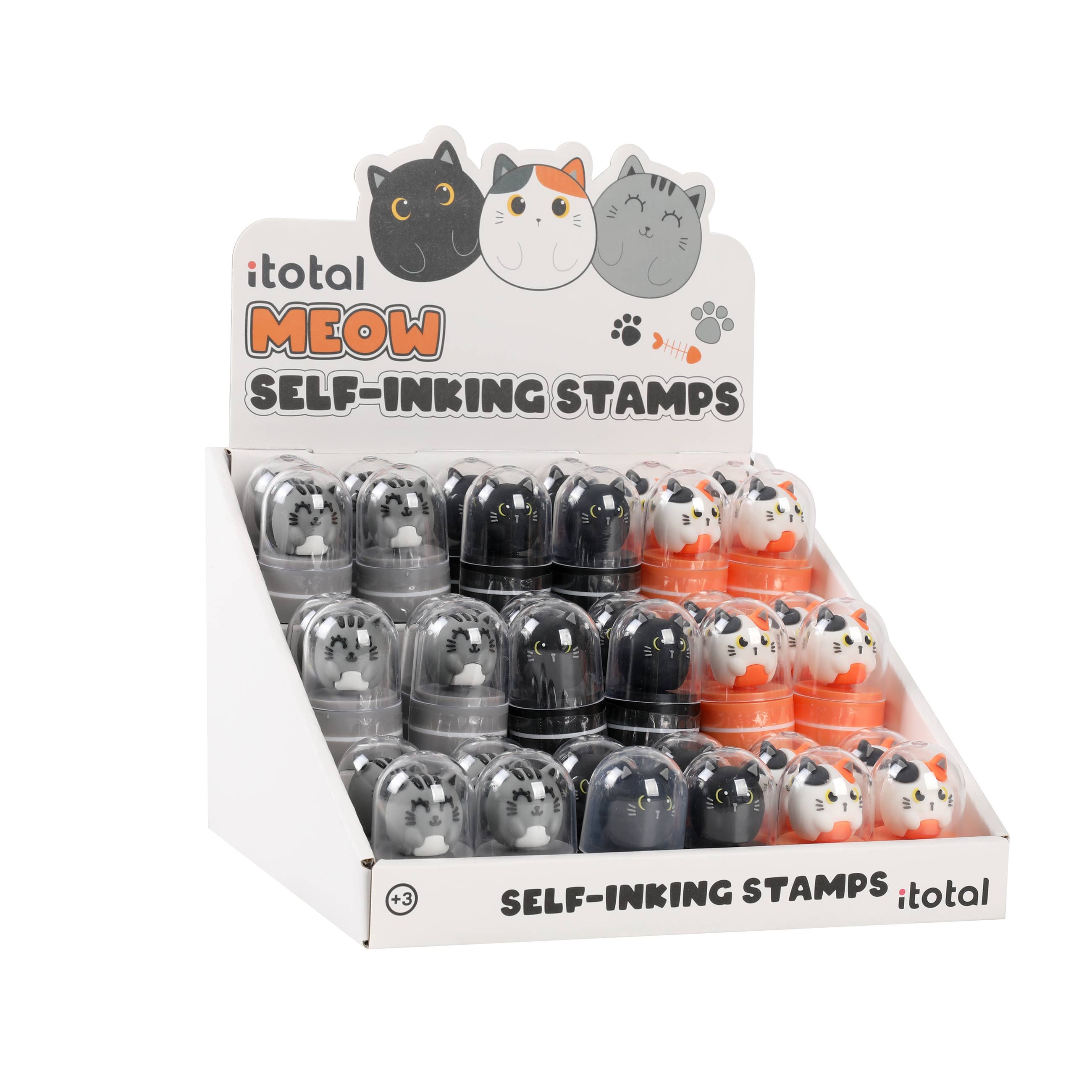 I-Total, I-Drink - Wholesale Drinking Glass/Cup - Cat Stamp - Display 36 Pcs0