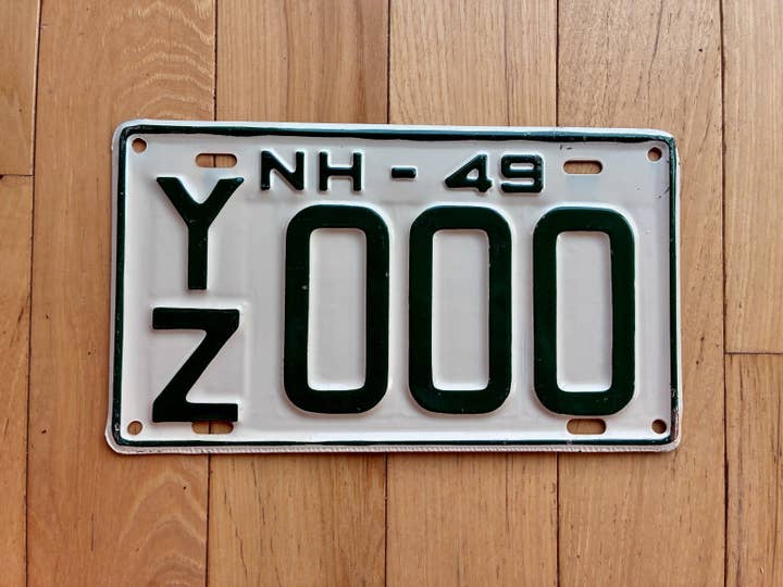 1949 New Hampshire Sample License Plate for wholesale by RusticPlates