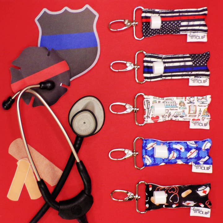 LippyClip Lip Balm Holder - Wholesale Lip Balm Case/Holder - Thin Blue Line LippyClip® Lip Balm Holder for Chapstick1