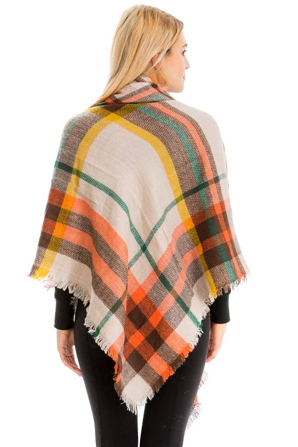 Cap Zone - Wholesale Scarf - Women's - Large Over Sized Plaid Printed Blanket Scarf and shawls10