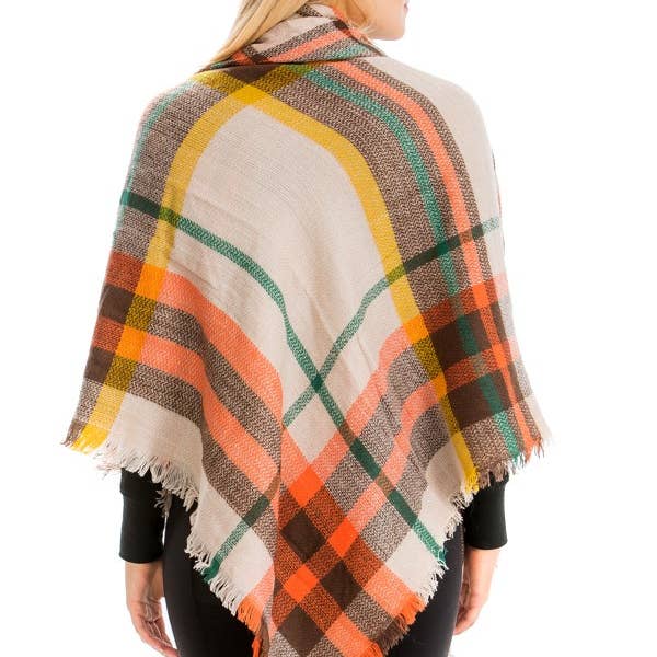 Cap Zone - Wholesale Scarf - Women's - Large Over Sized Plaid Printed Blanket Scarf and shawls10