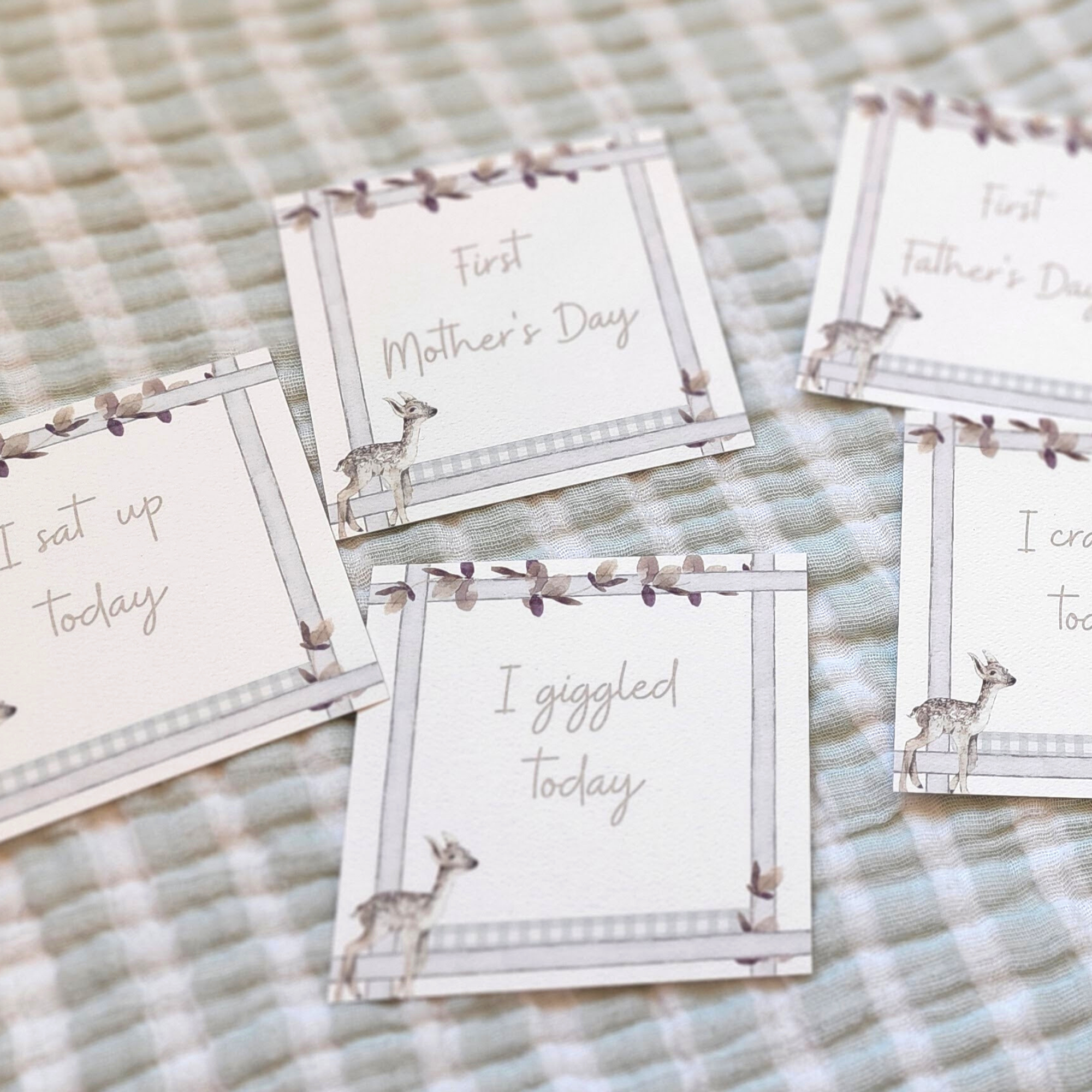 Curious Baby - Wholesale Milestone Art/Keepsake - Kids & Baby - Infant Milestone + Memory Cards (0-12 months)4