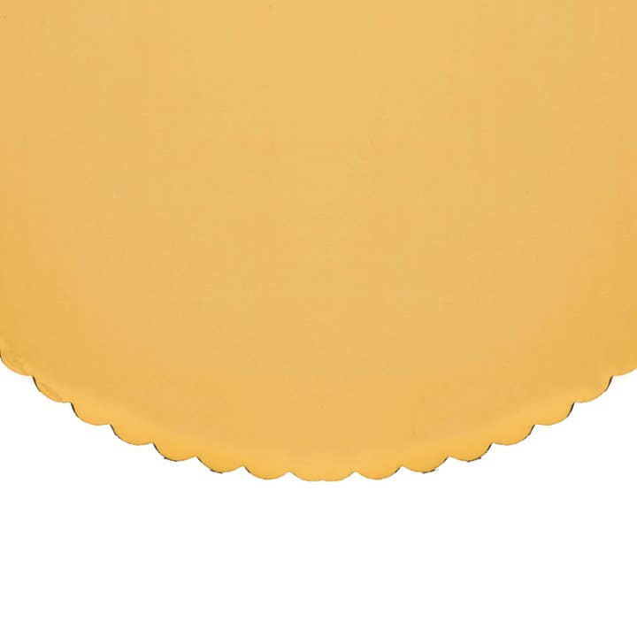 Round Scalloped Cake Board 10" - Set of 6 - Gold for wholesale on Faire2