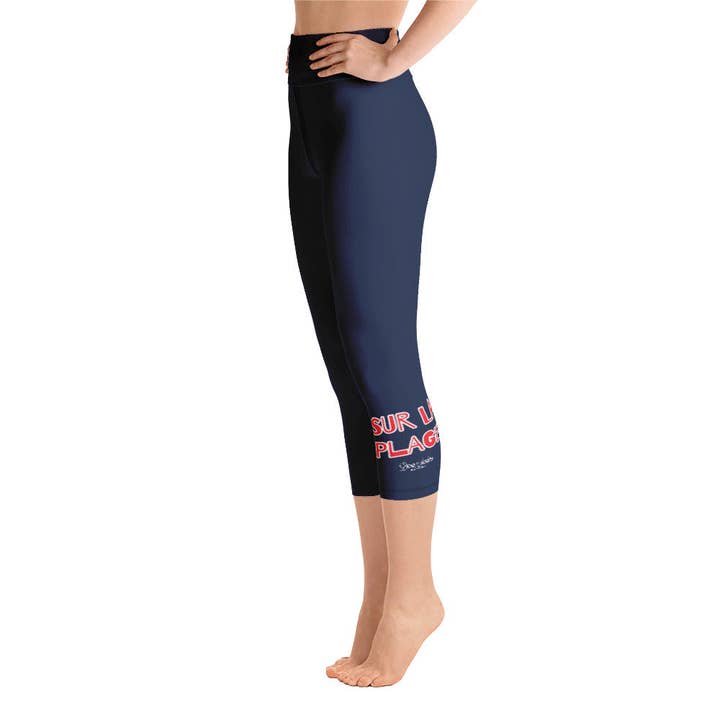 LEGGING CAPRI SUR LA PLAGE • BLEU MARINE pour la vente par Dara Senders