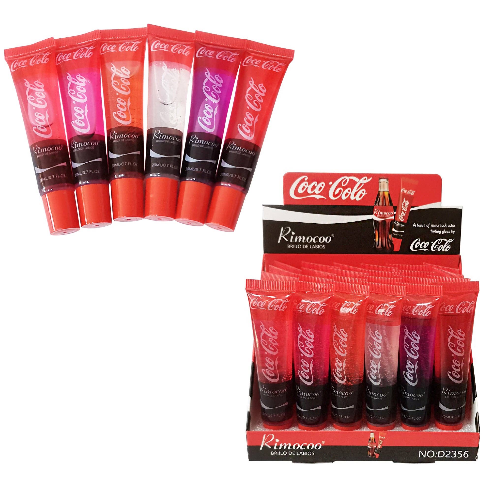 ASSORTED Funny Soda Lip Oil D2356 (24PC) for wholesale on Faire3