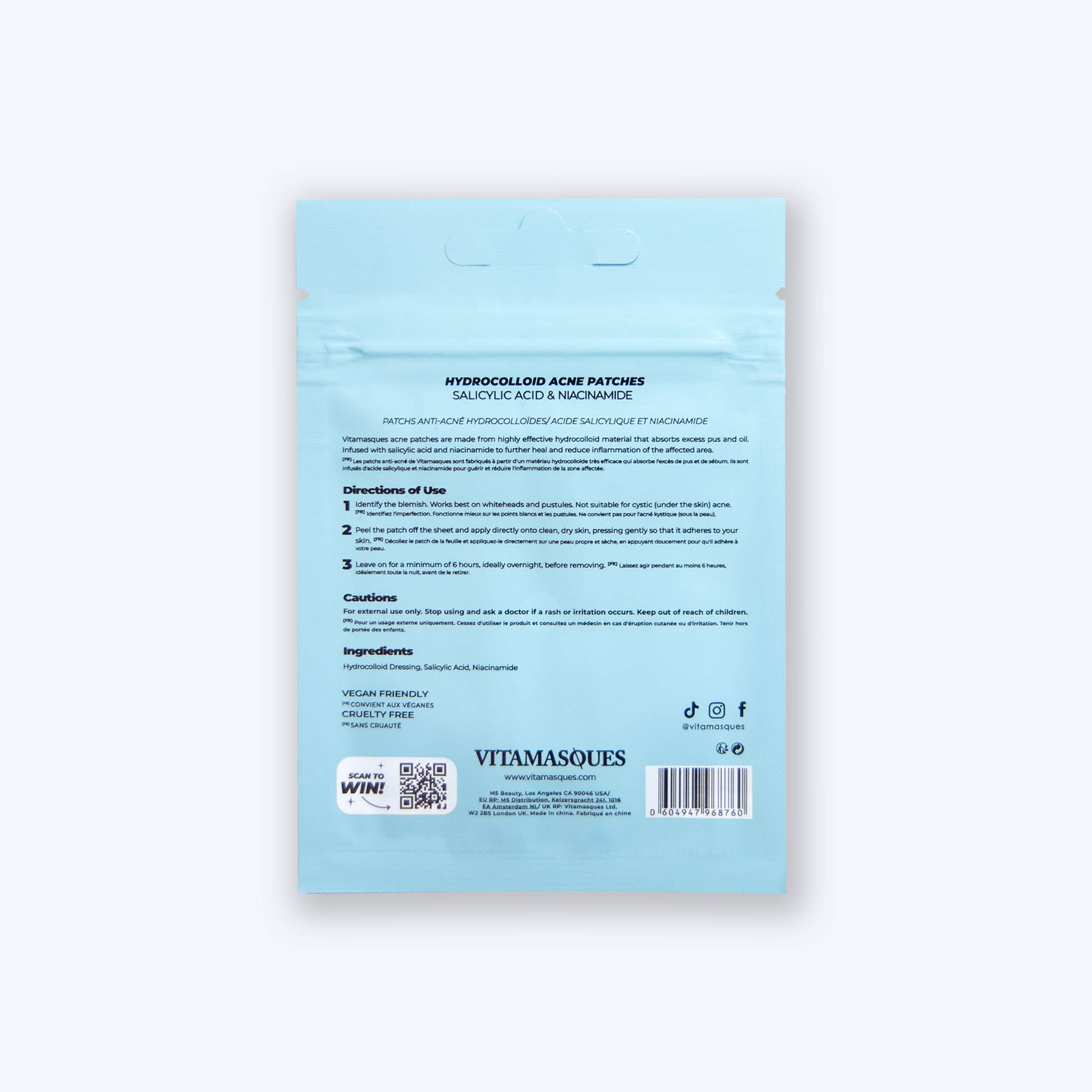 Vitamasques US - Wholesale Acne/Hydrocolloid Patch - Hydrocolloid Acne Patches Salicylic & Niacinamide3
