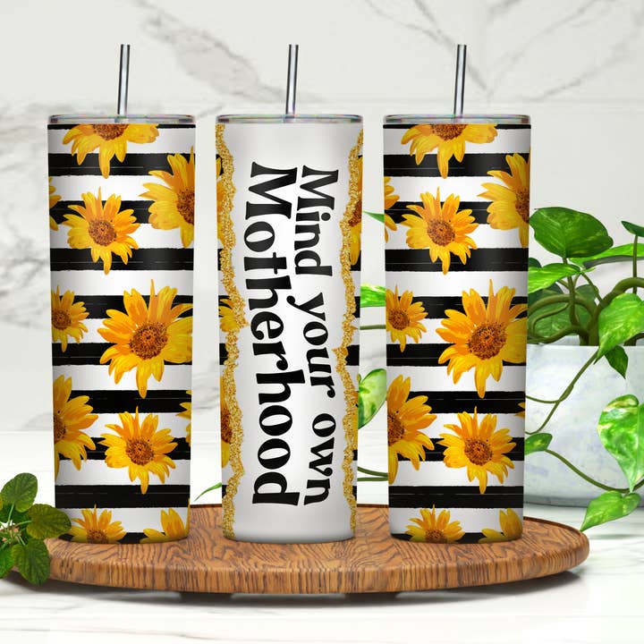 Let op je eigen moederschap 20oz Skinny Tumbler voor wholesale door Rebelle Tree Boutique