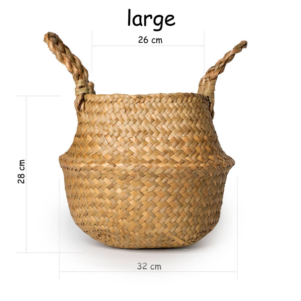 GreenWave - Wholesale Basket - Belly Basket Seagrass Handmade Storage Boho Decoration8
