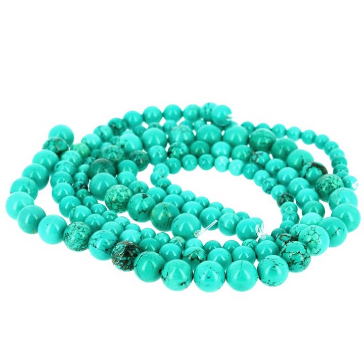 Green Stabilized Turquoise Beads for wholesale by Artisans de Madagascar