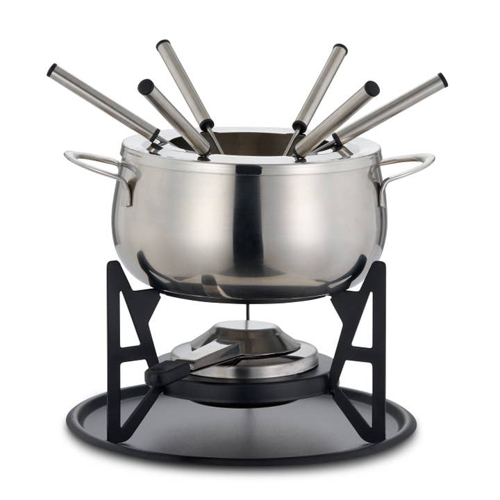 Silver Fondue Gift Set for wholesale by Oak & Steel