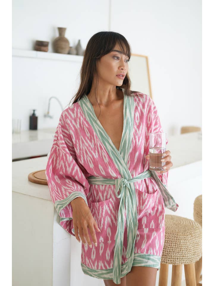 The Fox and The Mermaid - Wholesale Kimono - Women's - XL Handwoven Ikat Kimono (Shakti)