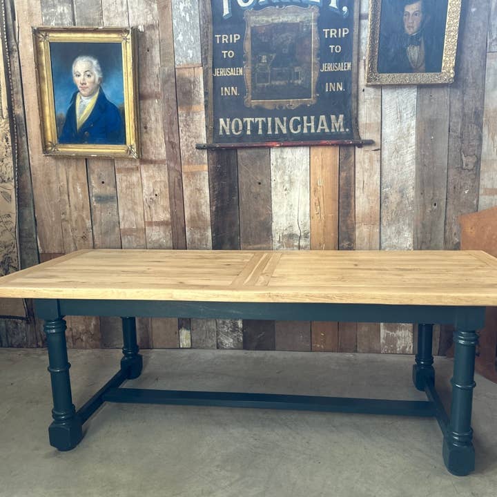 Antiker Eichen-Refektorium-Esstisch, um 1890. L228 für den Großhandel von belvoir