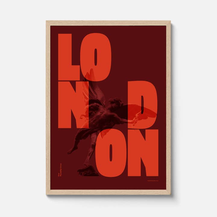 Minimalist London Typography Art Print for wholesale by Graphic Deluxe