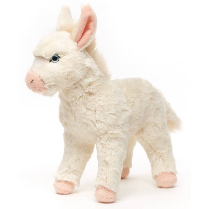 Uni Toys - Wholesale Stuffed/Plush Toy - Kids & Baby - Baroque donkey white, standing - 30 cm (height) - cuddly/plush toy1