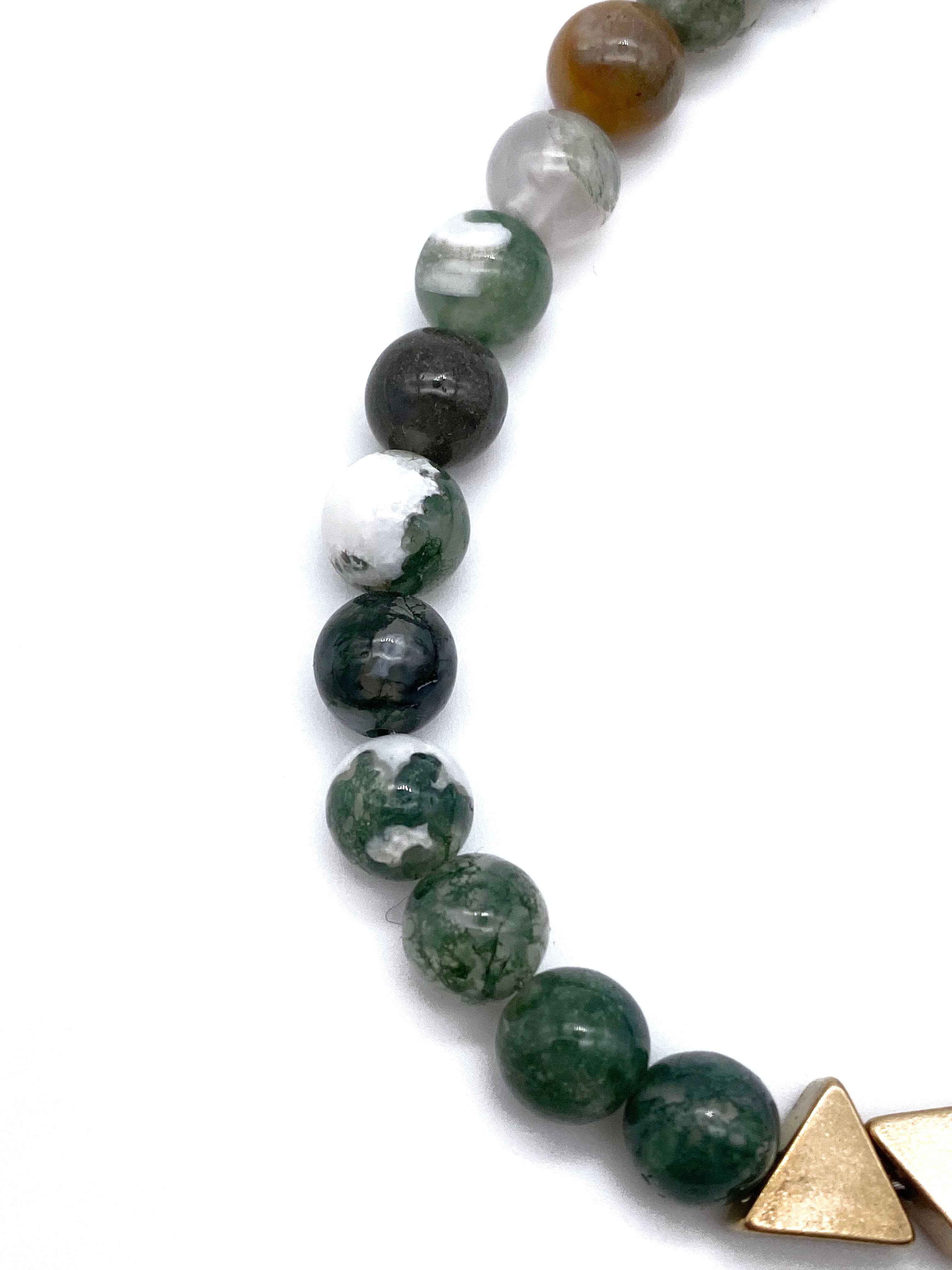 Seeds – Großhandel Perlenarmband – Duluth Armband | Halbedelsteinperlen | Dreiecke aus Messing9