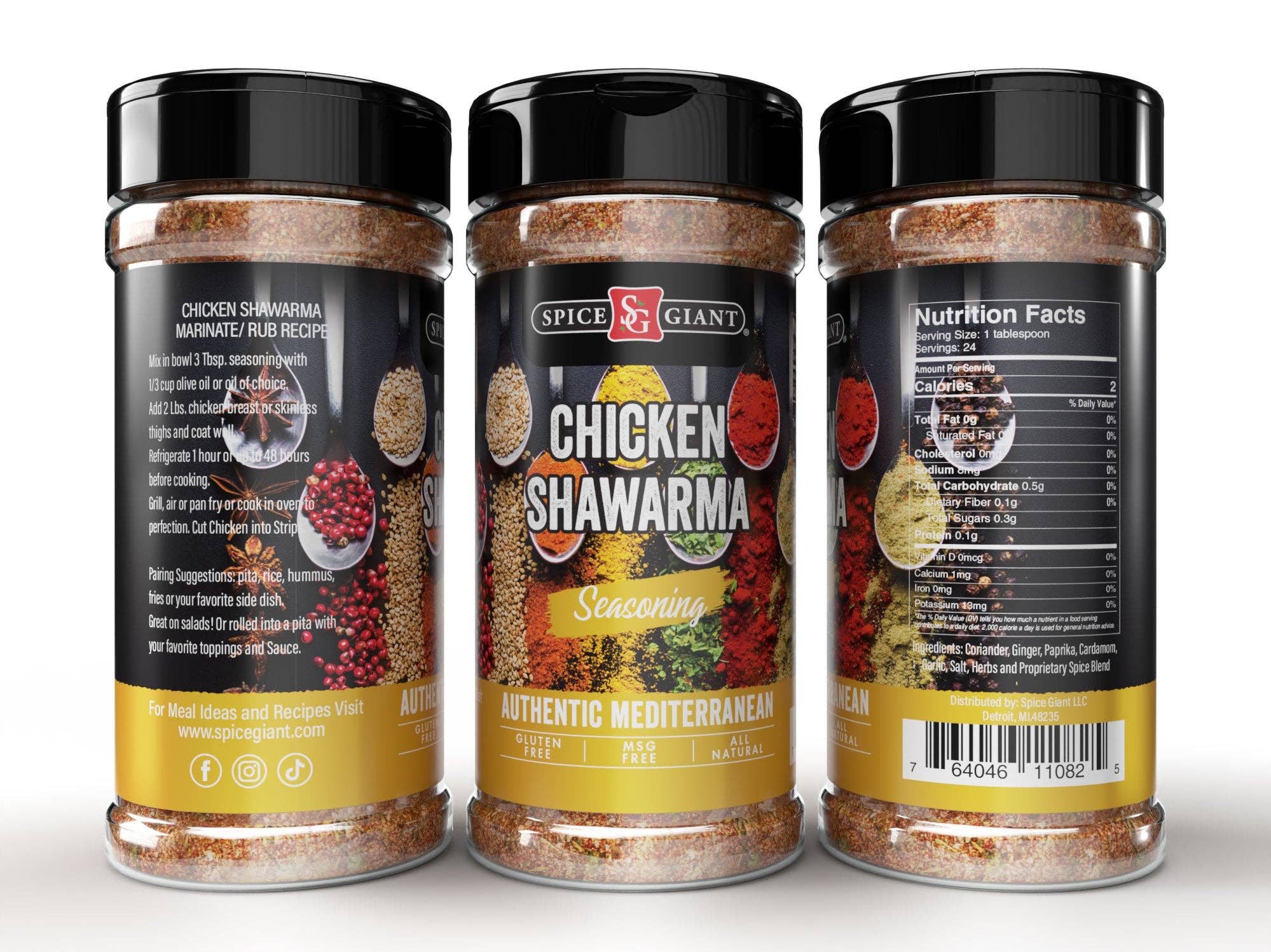 Spice Giant – Mistura de especiarias secas por atacado – Tempero de Frango Shawarma2