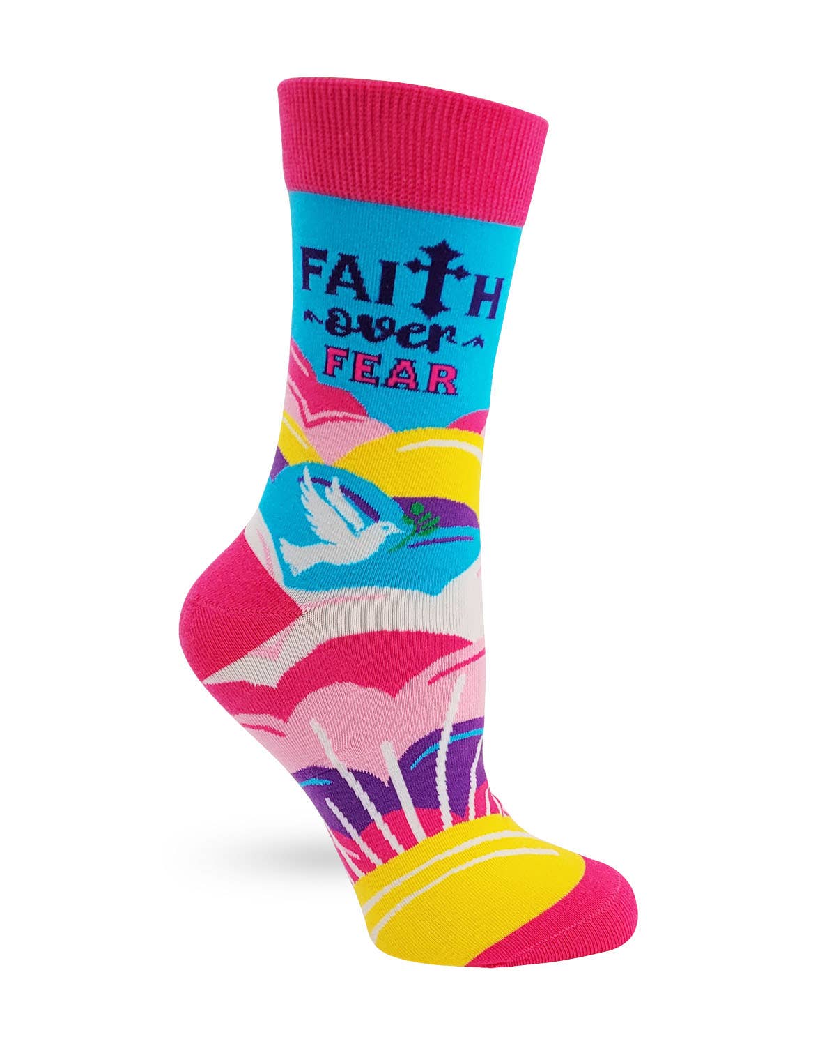 Fabdaz - Wholesale Socks - Women's - Faith Over Fear Women's Crew Socks1