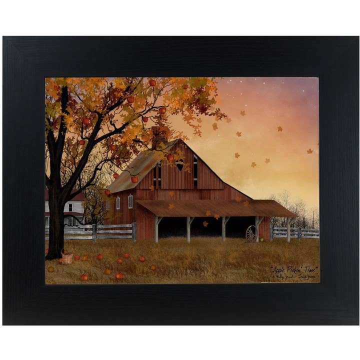 Apple Pickin Time By Artist Billy Jacobs Art Framed Print for wholesale by Summer Snow Art
