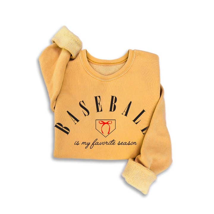 HRTandLUV - Wholesale Sweatshirt - Women's - BASEBALL MINERAL SWEATSHIRTS