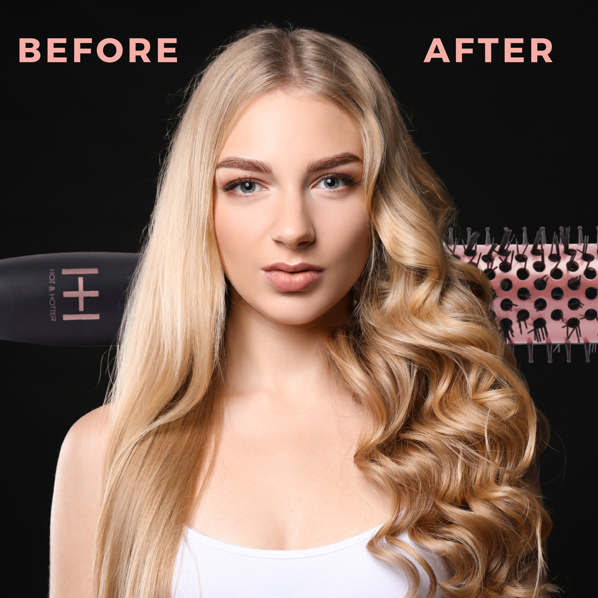 Annie International, Inc. - Wholesale Curling Iron/Wand - Hot & Hotter Tourmaline Ceramic Hot Styling Brush 1.25"3