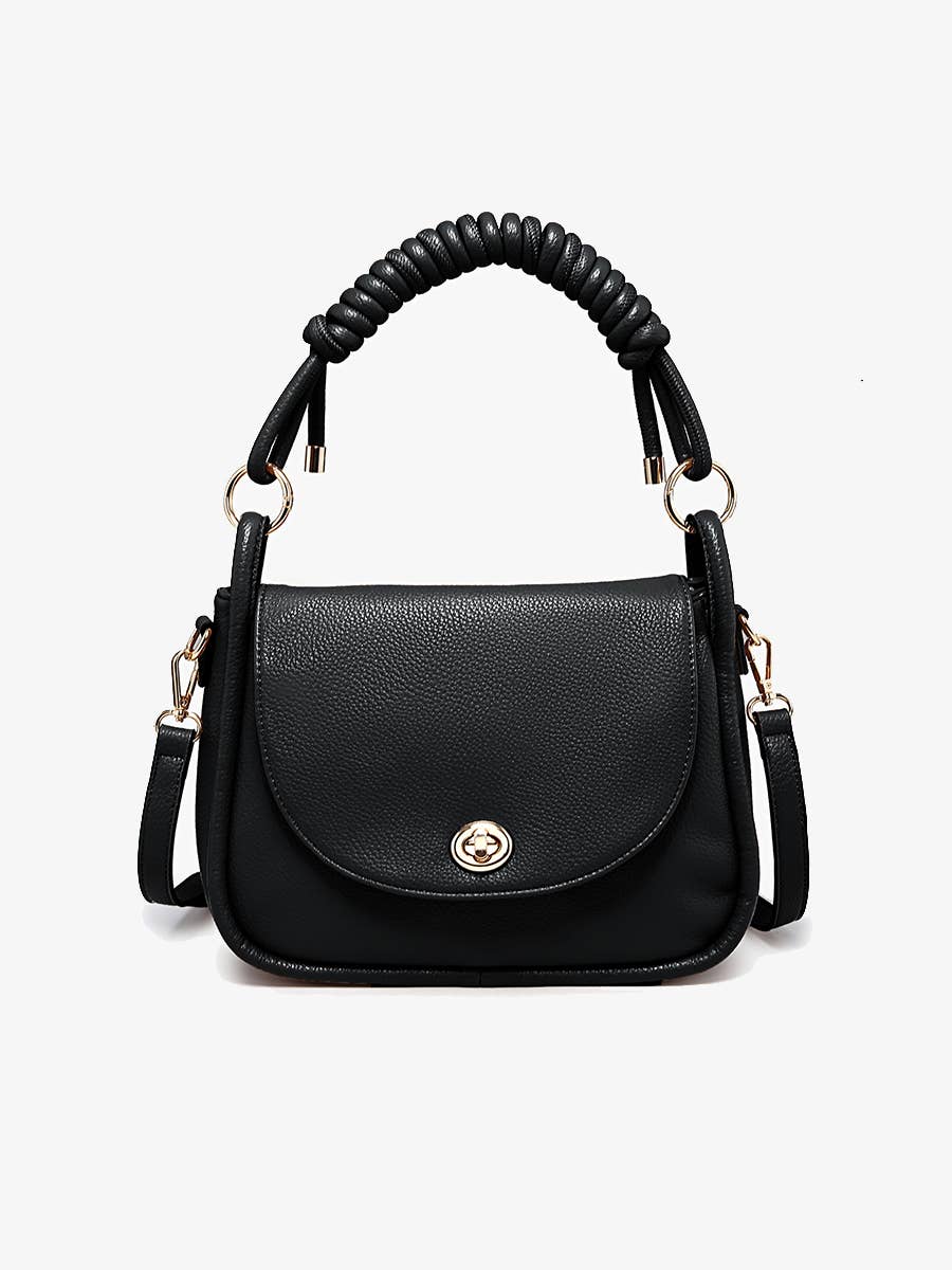 Jen & Co. – Satchel - Mulher por atacado – M2766 Effie Messenger Satchel Bag c/ Alça com Nó5