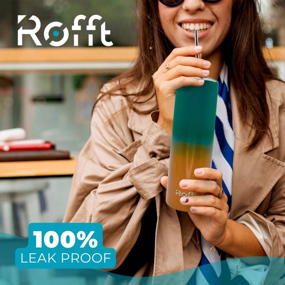 ROFFT USA LLC - Wholesale Insulated Mug/Tumbler - Insulated Stainless Steel Tumbler with Lid and Straw, 22oz, Double Wall, Gradient Colors8