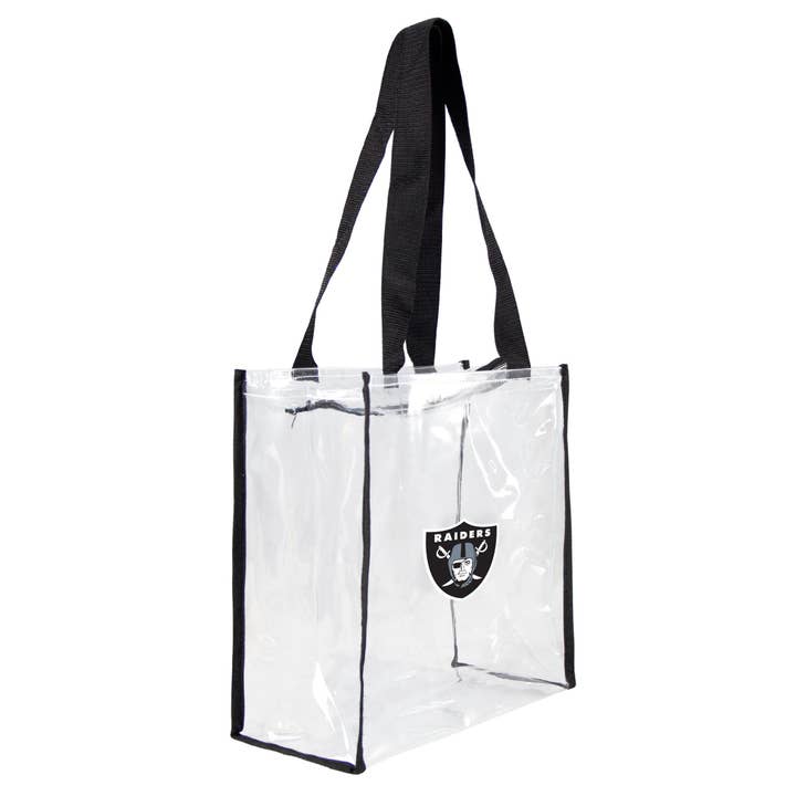 NFL Las Vegas Raiders Clear Square Stadium Tote for wholesale by Little Earth Productions