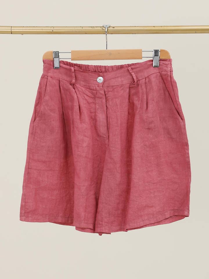 NAÏS PARIS - Wholesale Shorts - Women's - Elasticated back buttoned shorts, 100% linen7