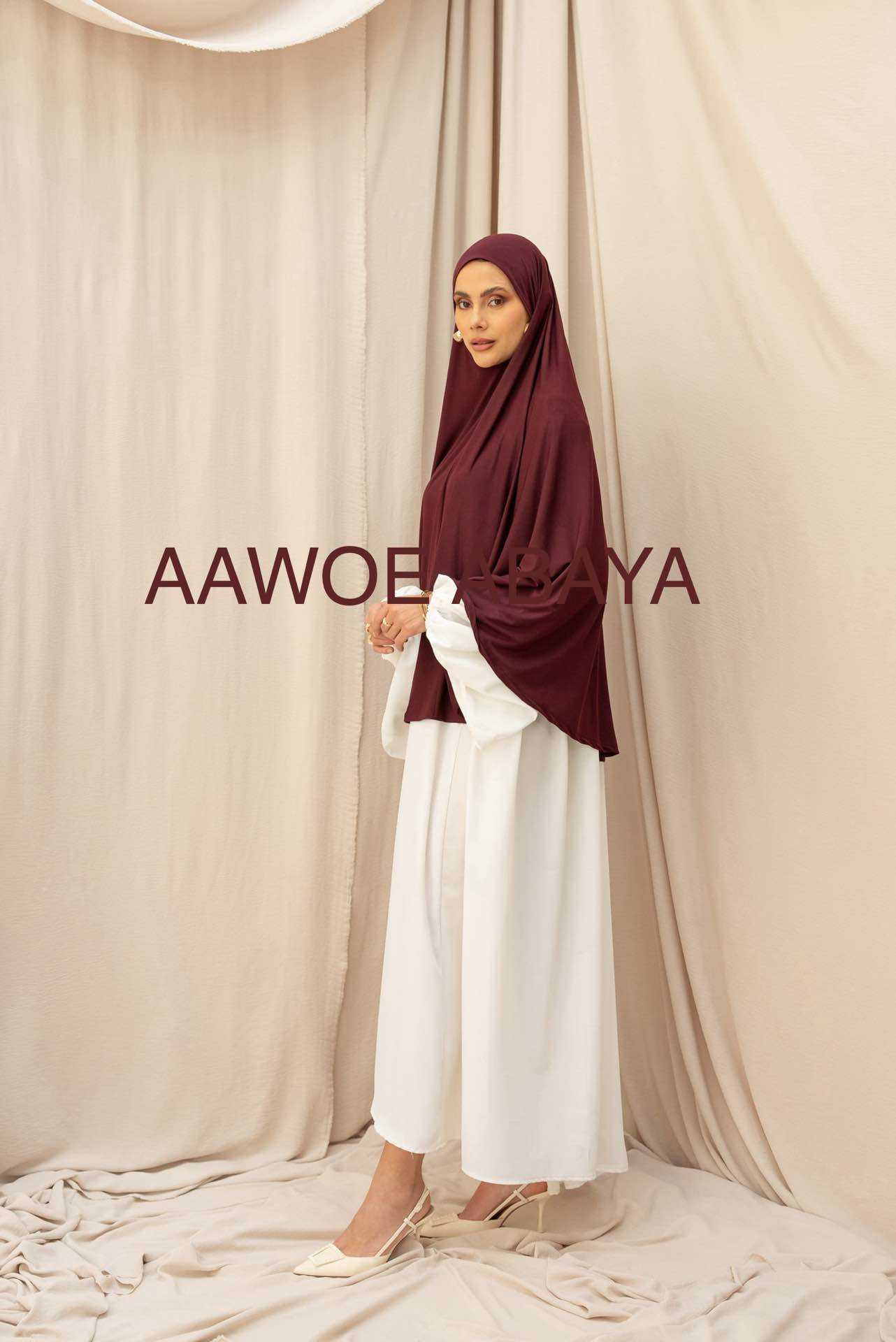 Aawoe Abaya - Wholesale Hijab - Dames - Elegante khimar met lange mouwen - 2418-KH3