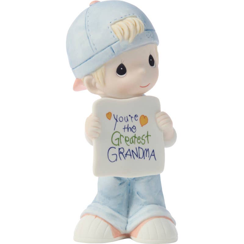 Precious Moments - Wholesale Decorative Figurine - Precious Moments Boy Holding Greatest Grandma Sign Figurine3