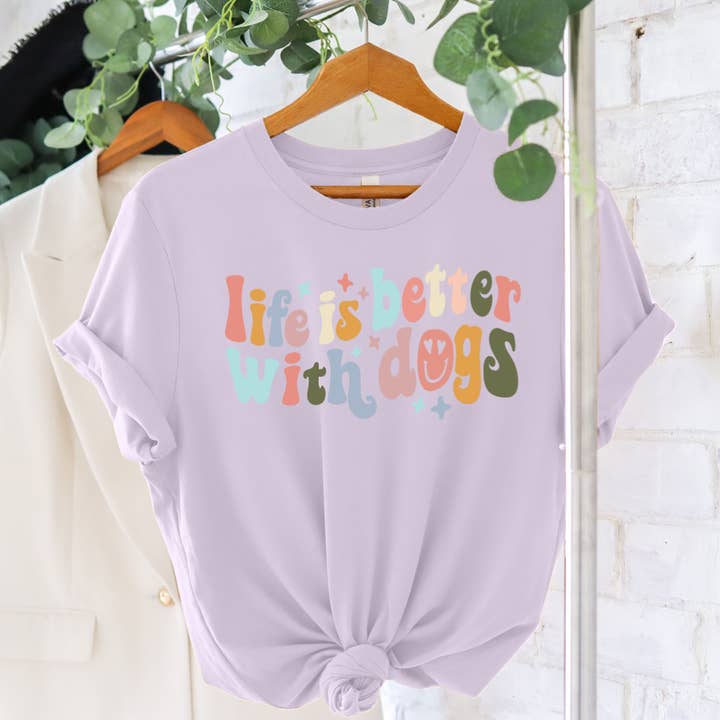 Life Is Better With Dogs T-Shirt for wholesale by Doggy Trendz LLC