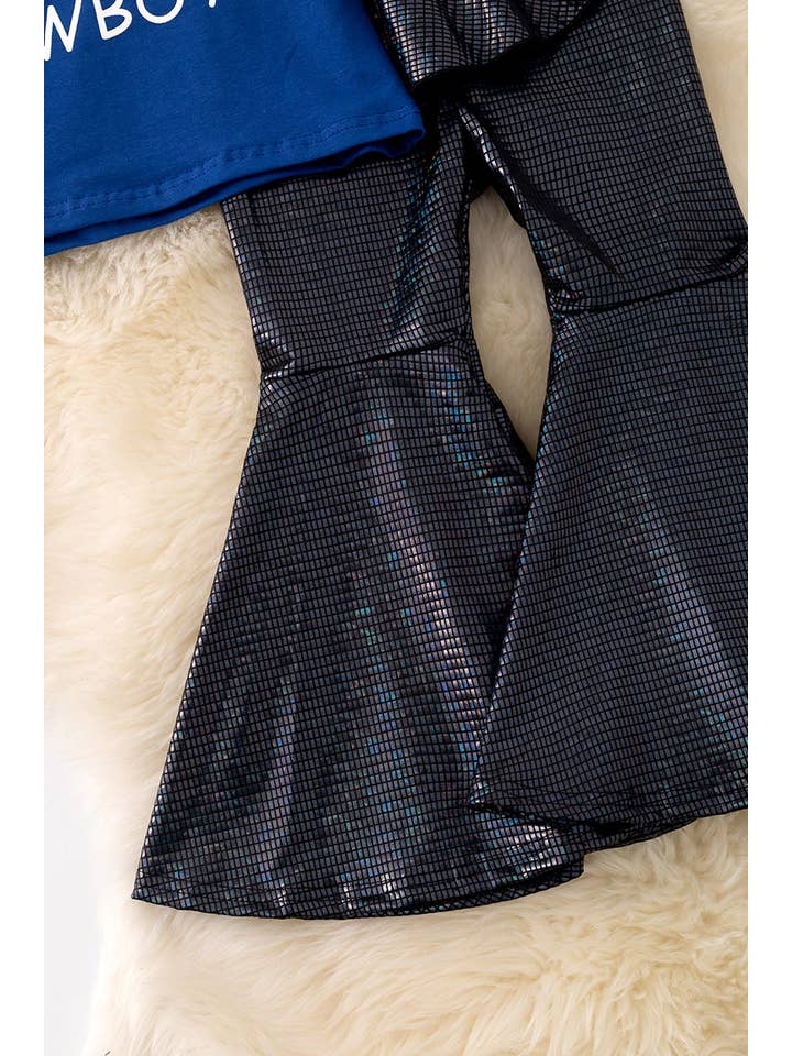 Kids Charm Online - Wholesale Clothing Set - Baby - Dallas " top w/bell sleeves & shimmery pants. OFG42764 SOL2