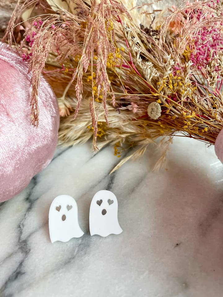 Heart Eye Ghost Earrings for wholesale by Glamfetti