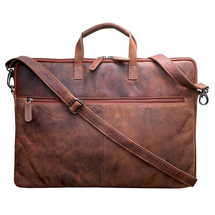 Greenwood - Vente Sac pour ordinateur portable – unisexe - Fred Sacoche pour ordinateur portable 17 pouces en cuir avec bandoulière amovible6