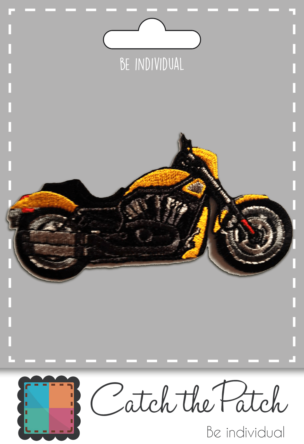 yellows Iron-on patch - motorcycle biker yellow for wholesale on Faire1