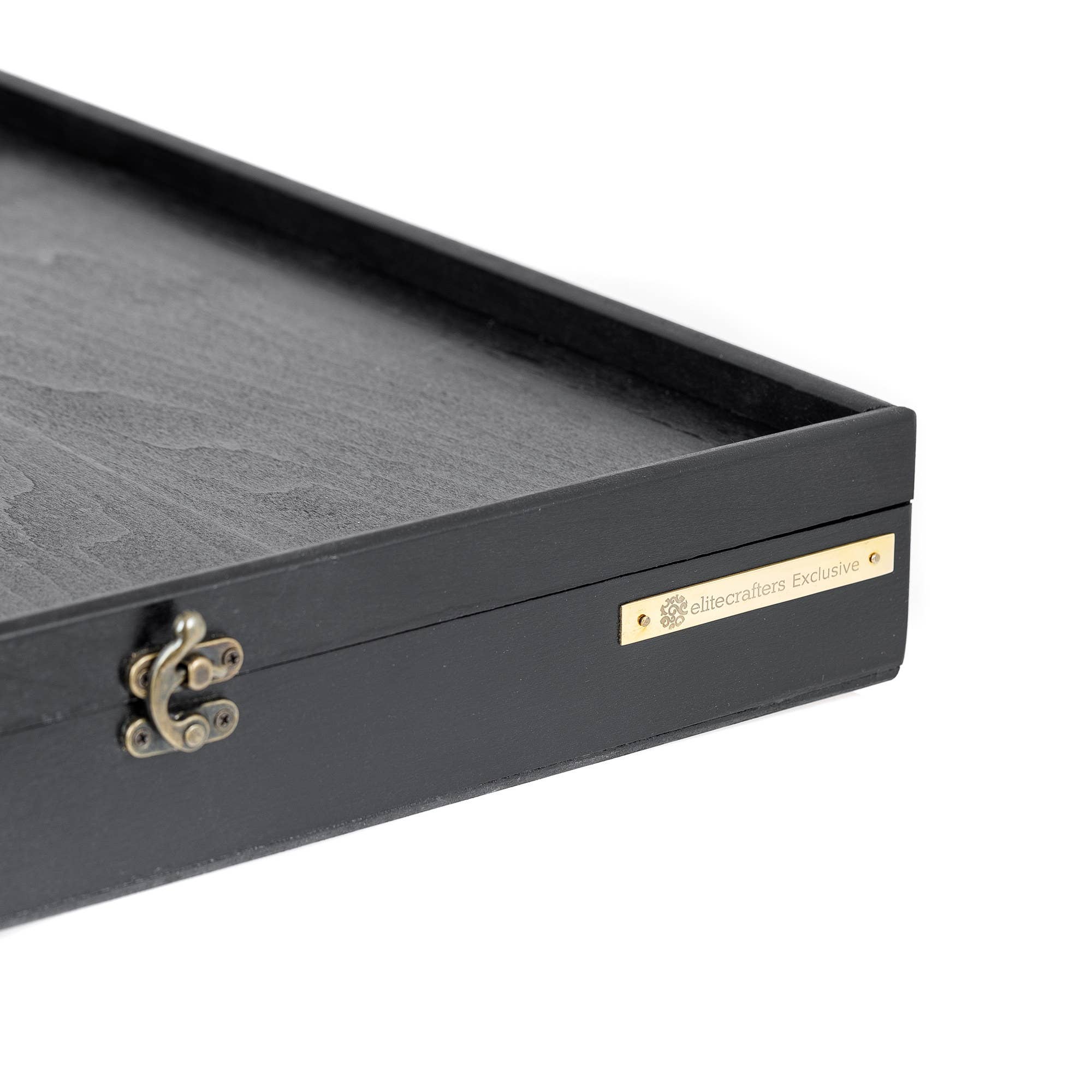 ARTIA LTD - Vendita all'ingrosso Giochi da tavolo - Set di scacchi in legno d'olivo con pezzi metallici in scatola nera9