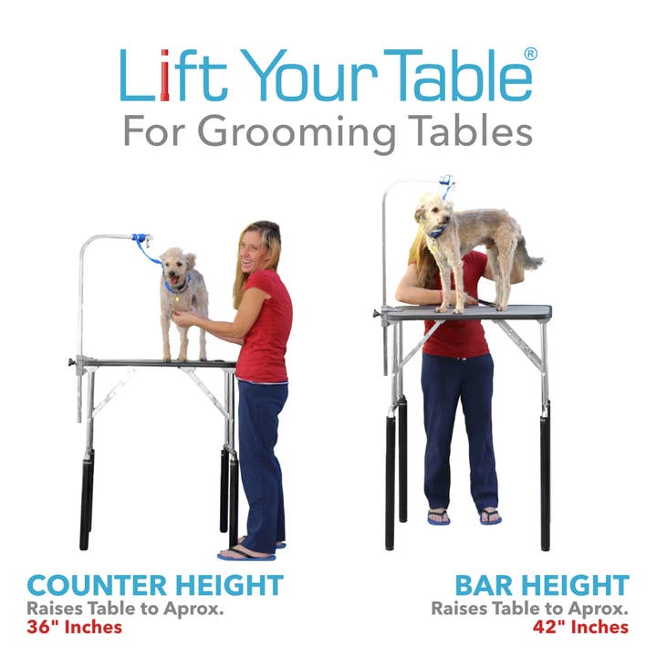 Lift Your Table® folding table risers - Wholesale Pet Grooming Set - Dog - Lift Your Table® Groomer's Kit - Grooming Table Risers