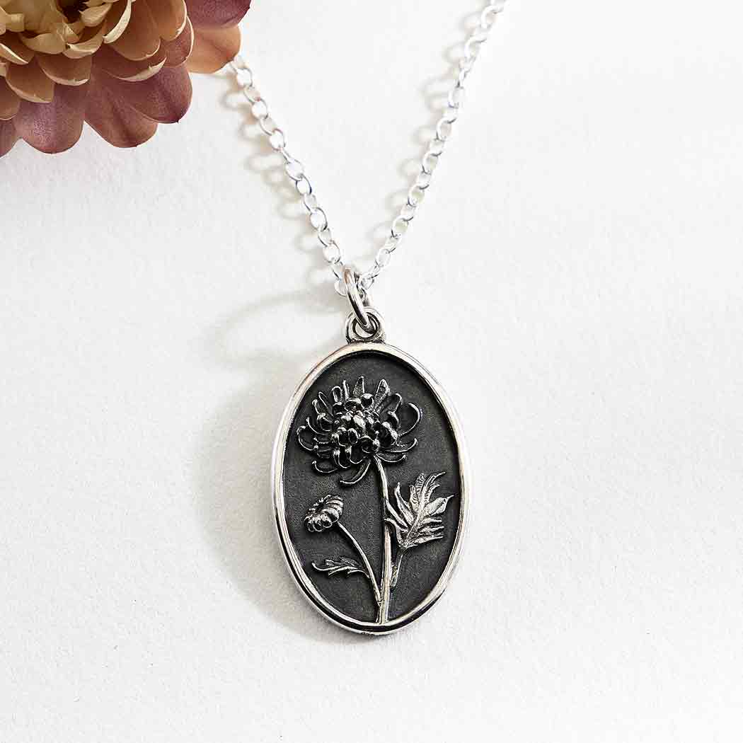 Nina Designs - Wholesale Pendant/Charm Necklace - Sterling Silver Birthflower Necklaces5