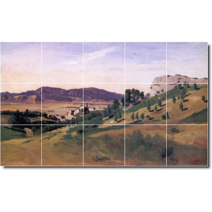 Landskaber Keramiske Fliser Vægmaleri PT02101 for engroshandel hos Picture-Tiles.com