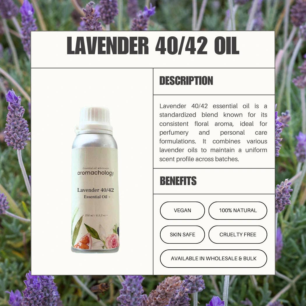 Aromachology - Wholesale Essential oil - Lavender 40/42 Essential Oil - Certified 100% Pure2
