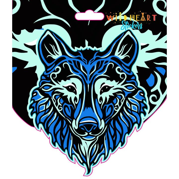Tribal Wolf Window Sticker for wholesale by Benjamin International