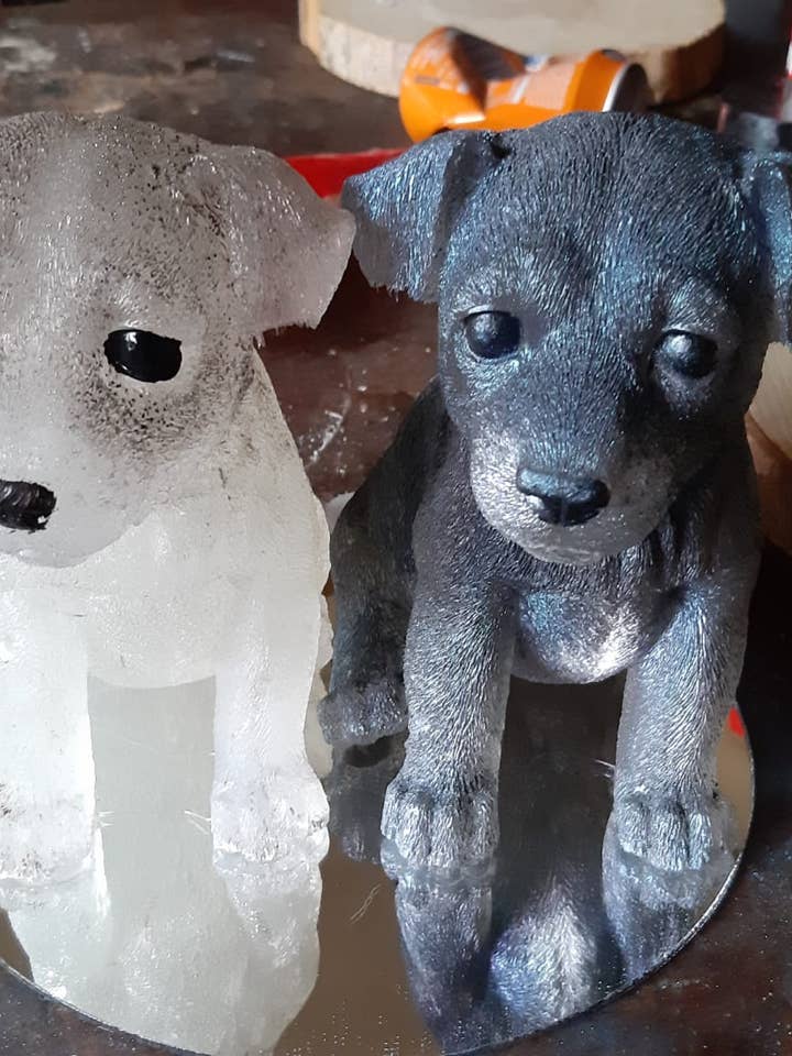 starwolf, jack russell statue with LED lighting for wholesale by starwolf-candles