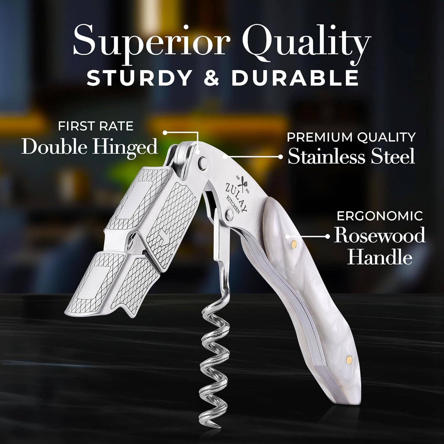 Zulay Kitchen - Wholesale Bottle/Wine Opener - 3-in-1 Waiter Corkscrew Wine Bottle Opener21